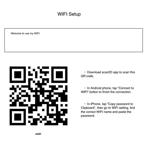Connect Wi-fi with QR Code 